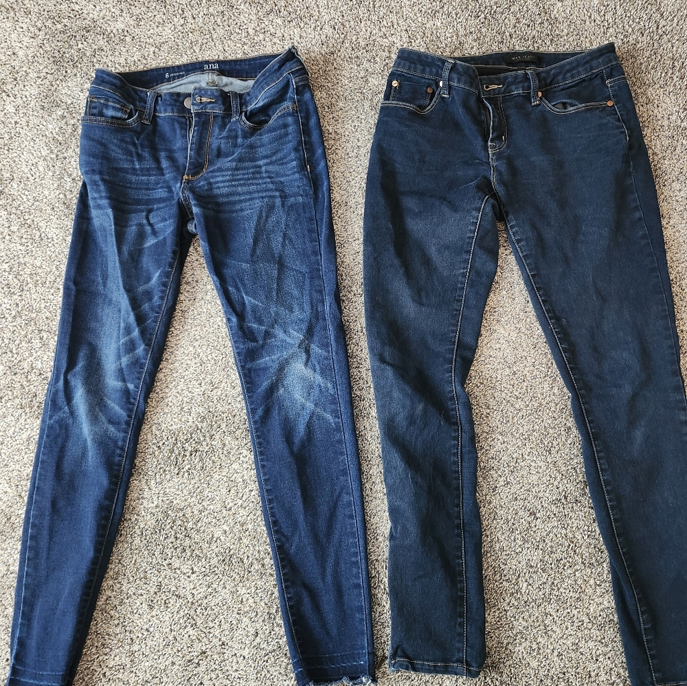 2 pairs of skinny jeans. Ana brand and max jeans